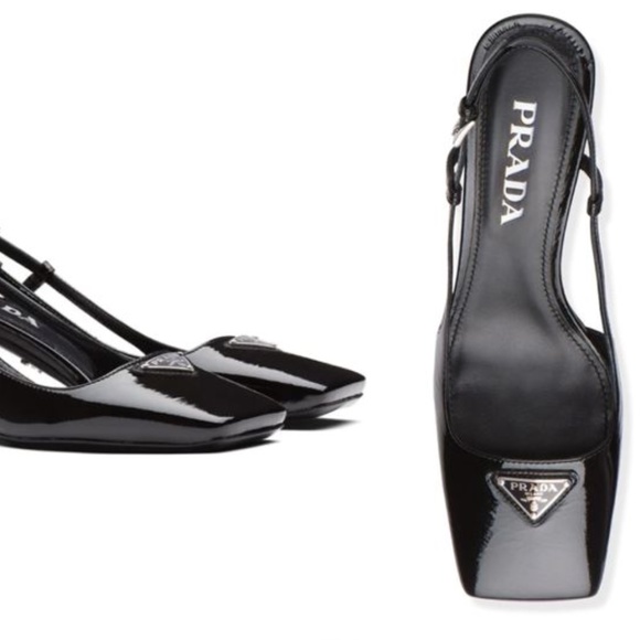 Prada Logo Slingback heels - Picture 2 of 5
